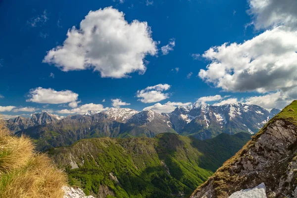 Belo Dia Primavera Nas Montanhas Acima Val Resia Julian Alps — Fotografia de Stock