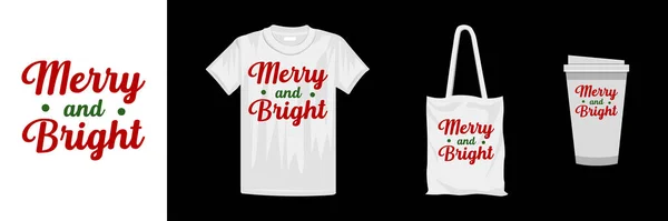 Feliz Navidad Plantilla Diseño Camiseta Tipografía Creativa Navidad Diseño Camiseta — Vector de stock