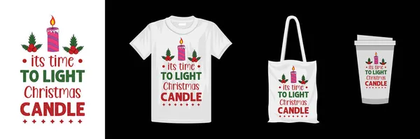 Feliz Navidad Plantilla Diseño Camiseta Diseño Tipográfico Navidad — Vector de stock