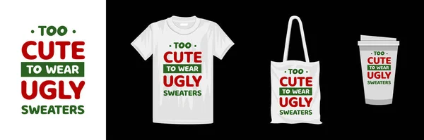 Buon Natale Modello Design Shirt Design Creativo Shirt Con Scritte — Vettoriale Stock
