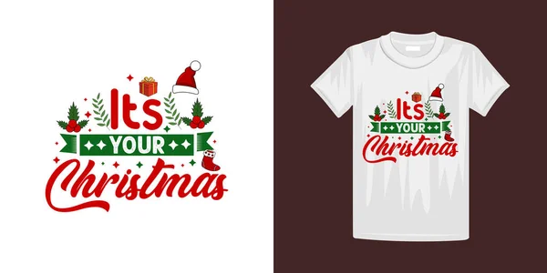 Feliz Navidad Plantilla Diseño Camiseta Bueno Para Camiseta Taza Regalo — Vector de stock