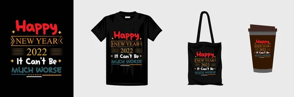 Feliz Año Nuevo Celebración Shirt Design — Vector de stock