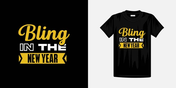 Tipografía Año Nuevo Elegante Diseño Camiseta Listo Para Camiseta Taza — Vector de stock