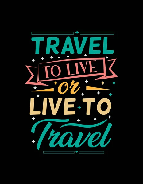 Hand Drawn Travel Creative Typography Design Quote — Stock Vector