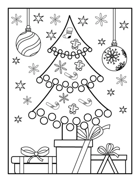 Joyeux Noël Coloriage Pour Les Enfants — Image vectorielle