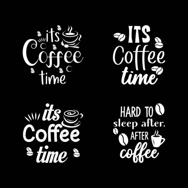 Handgeschreven Belettering Citaat Van Koffie — Stockvector