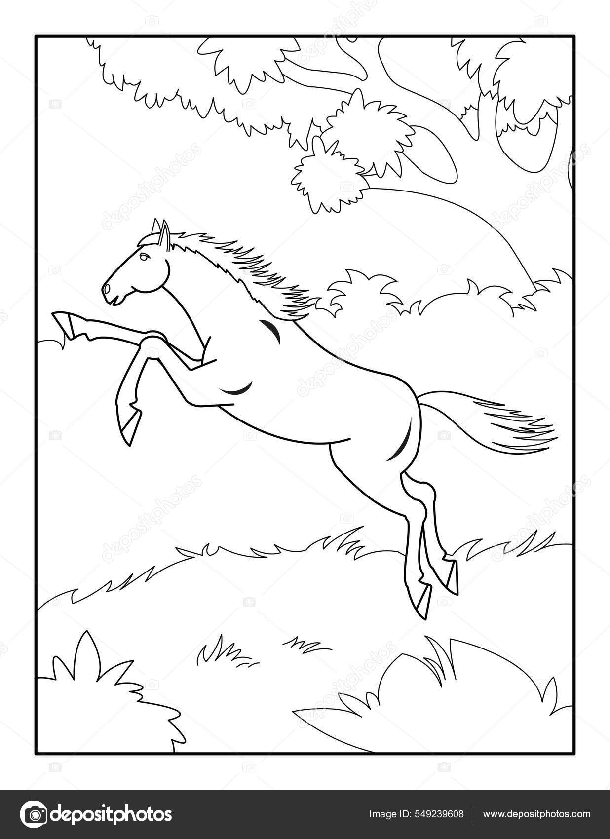 Desenhos de Cavalos para Colorir - Desenhos Para Colorir
