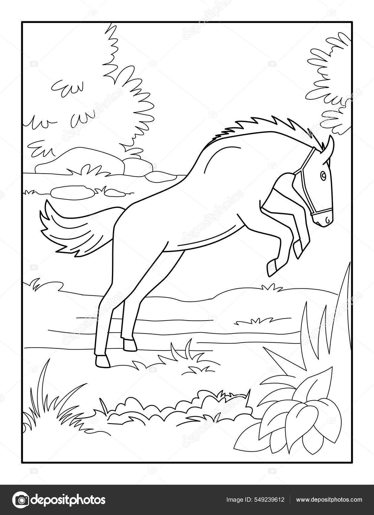 Descubra as melhores páginas para colorir de cavalos - grátis e imprimíveis!