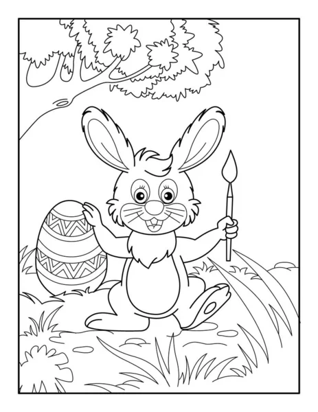 Çocuklar için Mutlu Paskalya Boyama Sayfaları. Rahatlama ve meditasyon için boyama kitabı.