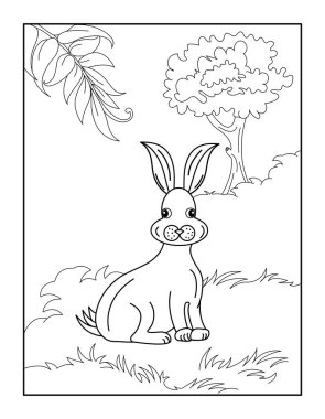 Çocuklar için Mutlu Paskalya Boyama Sayfaları. Rahatlama ve meditasyon için boyama kitabı.