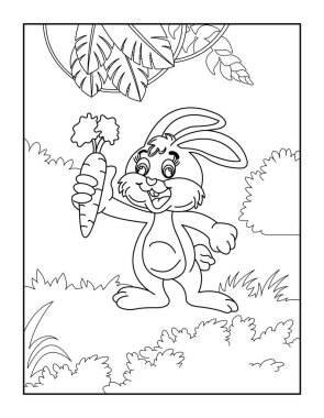 Çocuklar için Mutlu Paskalya Boyama Sayfaları. Rahatlama ve meditasyon için boyama kitabı.