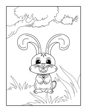 Çocuklar için Mutlu Paskalya Boyama Sayfaları. Rahatlama ve meditasyon için boyama kitabı.