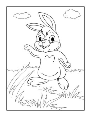 Çocuklar için Mutlu Paskalya Boyama Sayfaları. Rahatlama ve meditasyon için boyama kitabı.