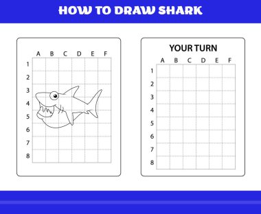 How to Draw Shark for Kids. How to draw shark for relax and meditation.