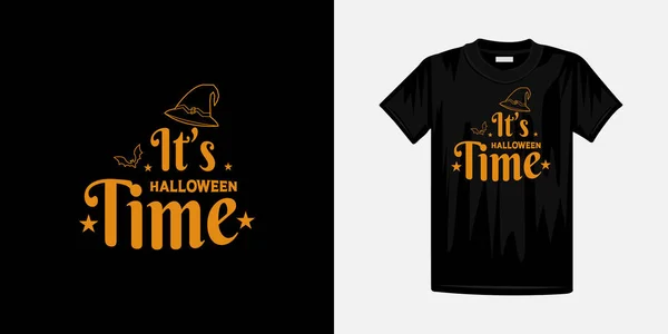 Halloween Time Lettering Vector Holiday Calligraphy Banner Poster Greeting Card — ストックベクタ