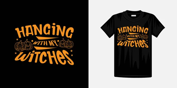 Happy Halloween Lettering Typography Halloween Typography Shirt Design —  Vetores de Stock