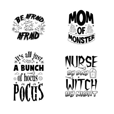 Halloween lettering typography set. Happy Halloween typography Design.