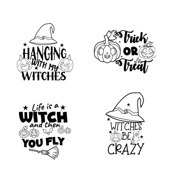Halloween lettering typography set. Happy Halloween typography Design.