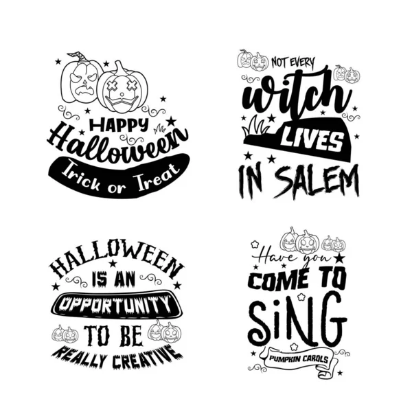 Halloween lettering typography set. Happy Halloween typography Design.