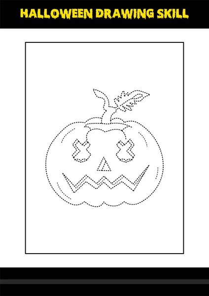 Como Desenhar Halloween Para Crianças Halloween Desenho Habilidade Para  Colorir imagem vetorial de NipunKundu© 611277264