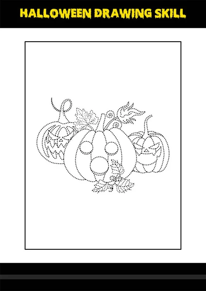 Como Desenhar Halloween Para Crianças Halloween Desenho Habilidade Para  Colorir imagem vetorial de NipunKundu© 611277264