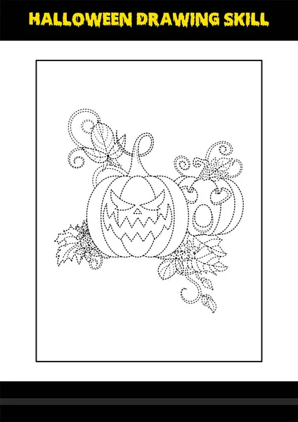 Como Desenhar Halloween Para Crianças Halloween Desenho Habilidade Para  Colorir imagem vetorial de NipunKundu© 611277264