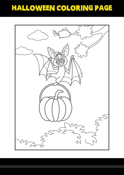 Desenho de morcego de halloween para colorir