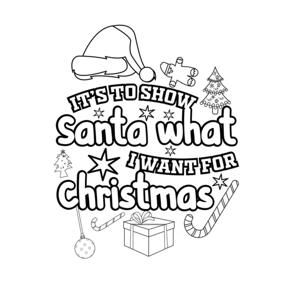 Merry Christmas Coloring Page Christmas Line Art Coloring Page Design — Stock Vector