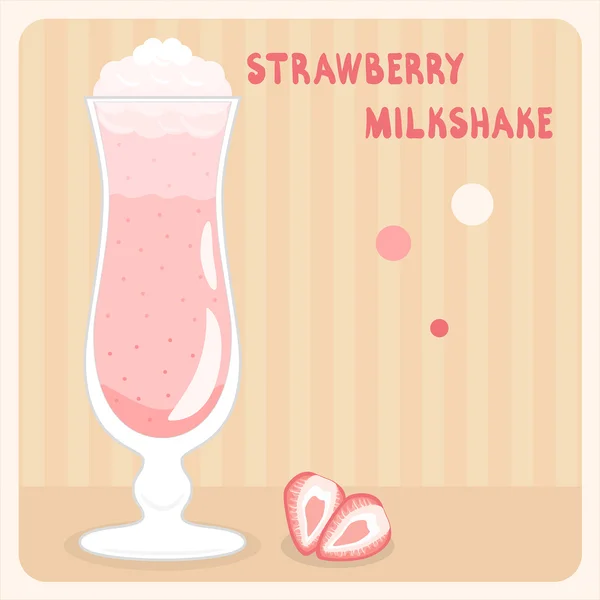 vektör kremalı çilekli milkshake