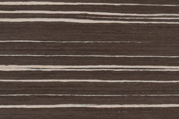 Tekstura Egzotycznego Brązowego Forniru Zebrano Wood — Zdjęcie stockowe