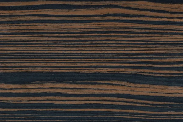 Texture Exotic Black Brown Ebony Makassar Wood Veneer — Zdjęcie stockowe