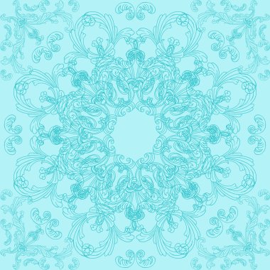 Barok tarzı çiçek sorunsuz vektör desen.