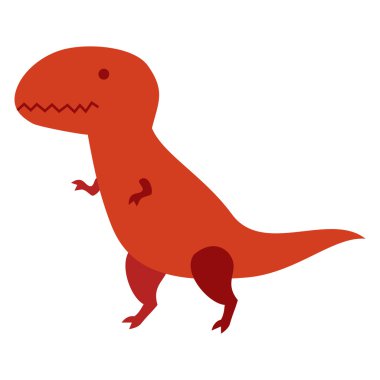 çizgi film dinozor izole vektör karakter.