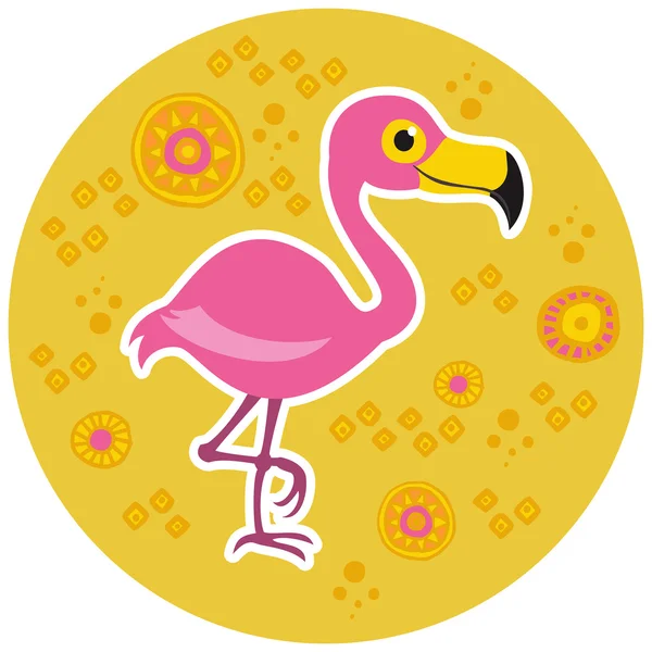 Afrikanska seriefiguren djur vektor. Flamingo. — Stock vektor