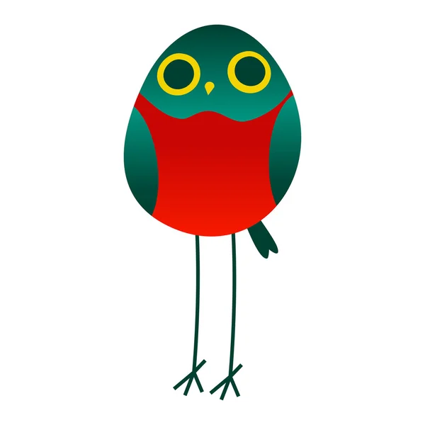 Lindo pequeño pájaro aislado vector ilustración . — Vector de stock