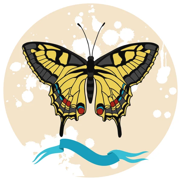 Illustrazione vettoriale farfalla . — Vettoriale Stock