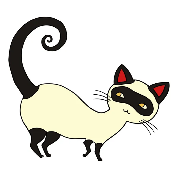 Ilustración de vector aislado gato . — Archivo Imágenes Vectoriales