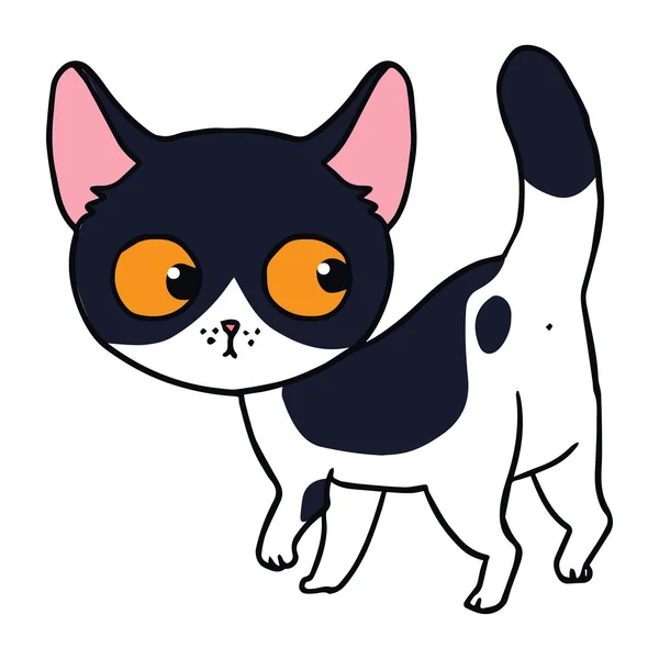 Dibujos animados gato aislado vector ilustración . — Archivo Imágenes Vectoriales