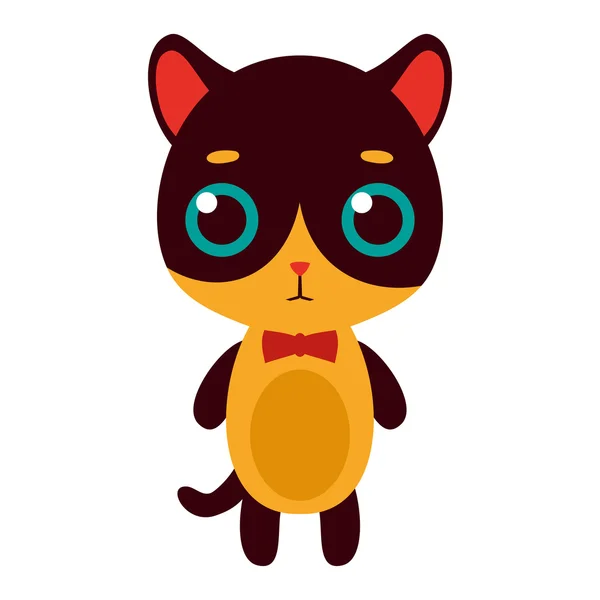 Cartoon cat isolated vector illustration. — Stock Vector