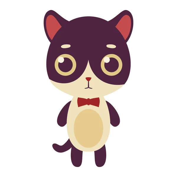 Cartoon cat isolated vector illustration. — Stock Vector