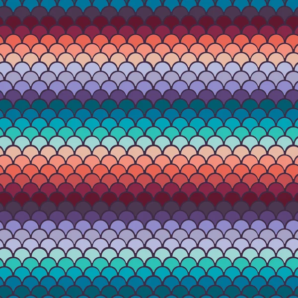 Échelles colorées tuiles vectoriel motif sans couture . — Image vectorielle