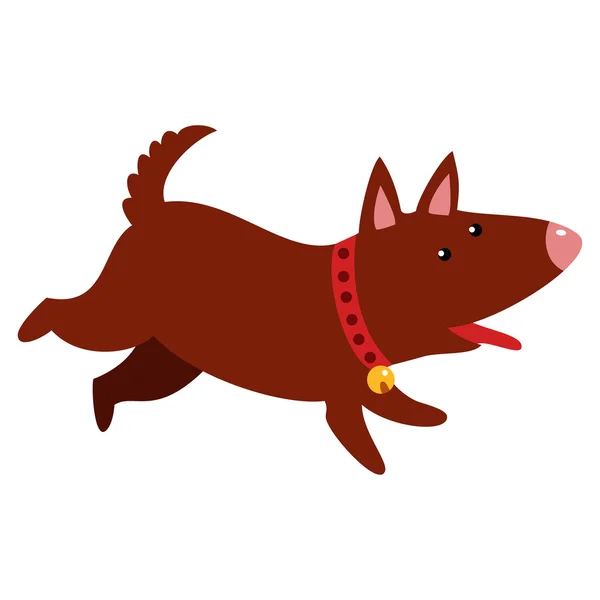 Illustration vectorielle isolée chien mignon . — Image vectorielle