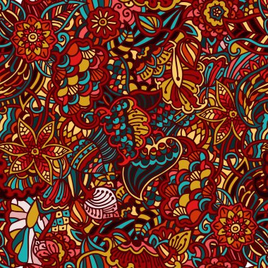 çiçek sorunsuz vektör desen.