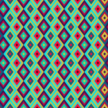 renkli rhombus vektör seamless modeli.