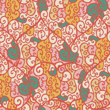 kıvırcık vektör seamless modeli.