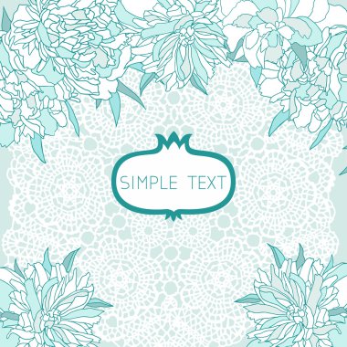 Mavi Şakayık vektör kartı.