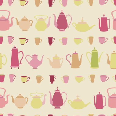 çaydanlık vektör seamless modeli.