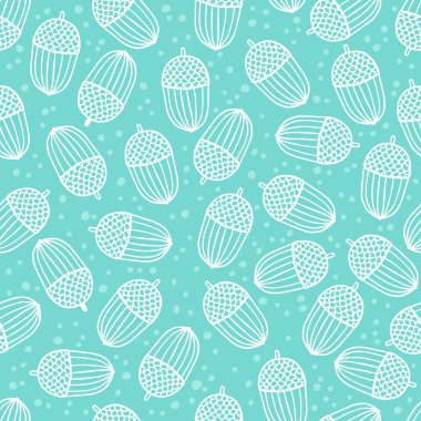 meşe palamudu vektör seamless modeli.