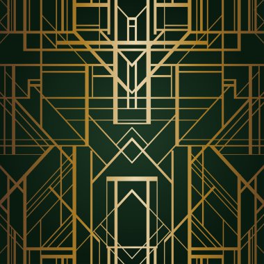 Art deco stil vektör geometrik desen.