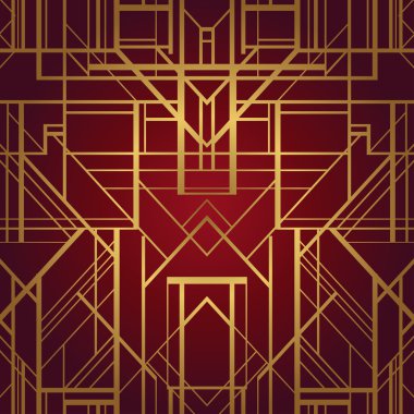Art deco stil vektör geometrik desen.